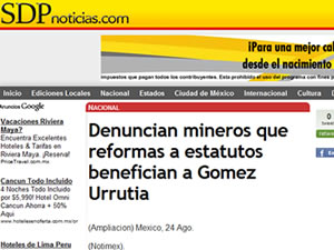 Piden apoyo de los mineros contra NGU